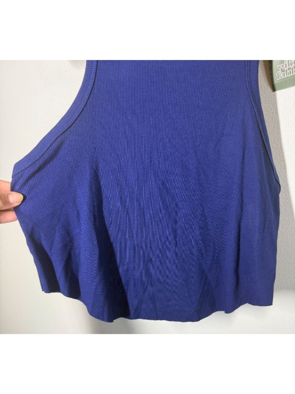 NWT Wild Fable Womens Cropped Ribbed Tank Cobalt Blue XXL Scoop Neck Fitted - Picture 5 of 9